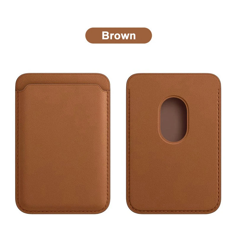 Vanuoxin for iPhone 15 14 Plus 13 12 Pro Max Mini Serise Magnetic Leather Card Holder Wallet for Apple Magsafe Cover Accessory