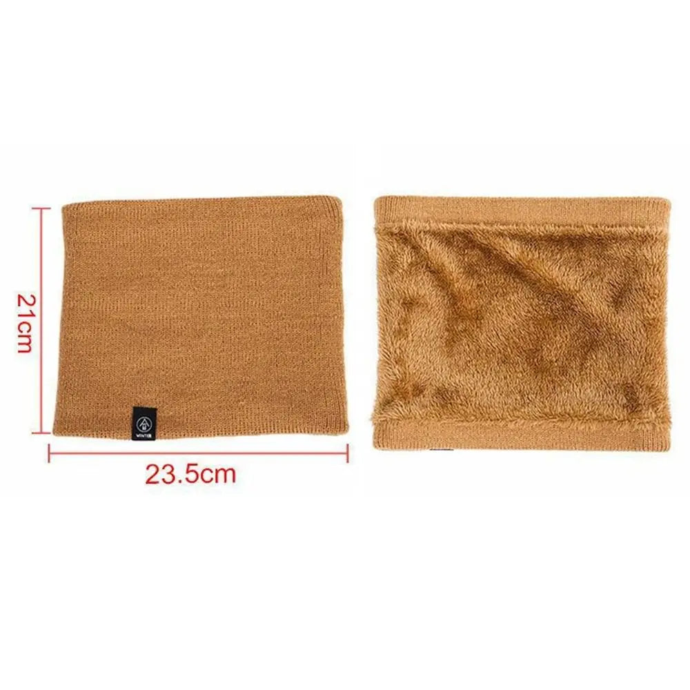 Women Men Soft Knitted Neck Warmer Sport Scarf Face Mask Winter Scarves Skating Running Warm Wool Fur Thick Men Neck Scarves