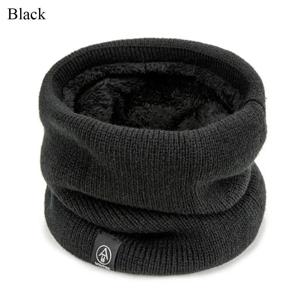 Women Men Soft Knitted Neck Warmer Sport Scarf Face Mask Winter Scarves Skating Running Warm Wool Fur Thick Men Neck Scarves