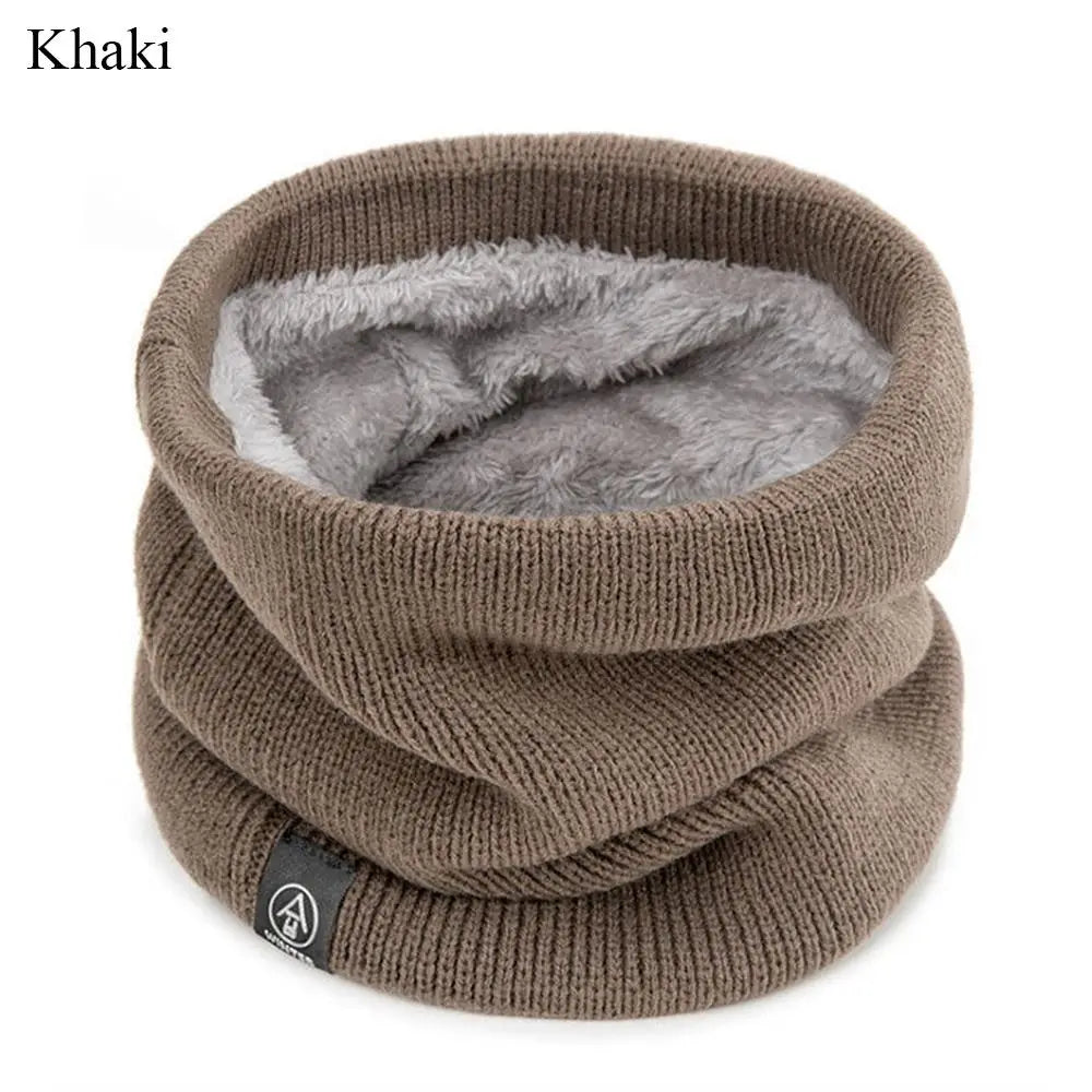 Women Men Soft Knitted Neck Warmer Sport Scarf Face Mask Winter Scarves Skating Running Warm Wool Fur Thick Men Neck Scarves