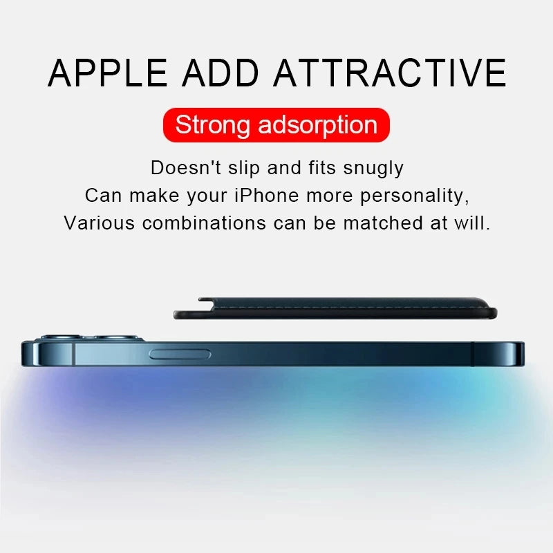 Vanuoxin for iPhone 15 14 Plus 13 12 Pro Max Mini Serise Magnetic Leather Card Holder Wallet for Apple Magsafe Cover Accessory