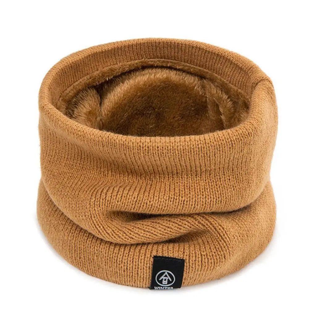 Women Men Soft Knitted Neck Warmer Sport Scarf Face Mask Winter Scarves Skating Running Warm Wool Fur Thick Men Neck Scarves