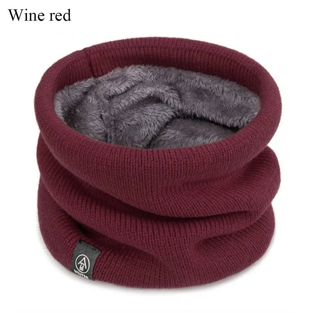 Women Men Soft Knitted Neck Warmer Sport Scarf Face Mask Winter Scarves Skating Running Warm Wool Fur Thick Men Neck Scarves