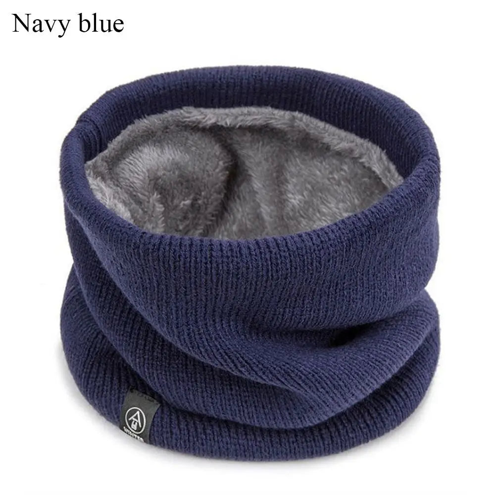 Women Men Soft Knitted Neck Warmer Sport Scarf Face Mask Winter Scarves Skating Running Warm Wool Fur Thick Men Neck Scarves