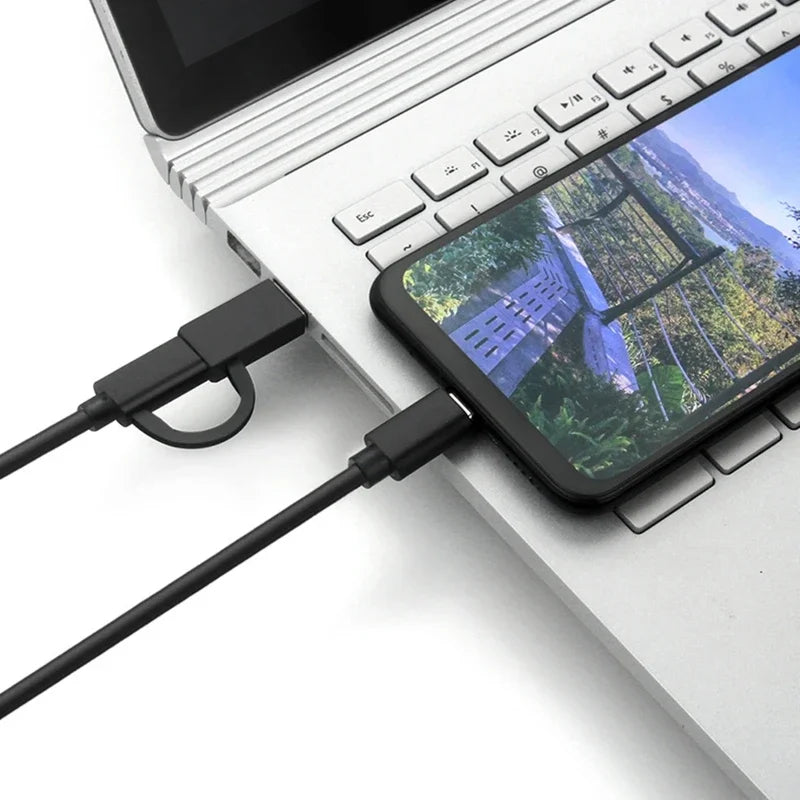 Clearance_2 in 1 USB C Cable Fast Charging 10Gbps Data Sync USB A/C 3.0 to USB Type C Cable for laptop tablet mobile phone etc.U