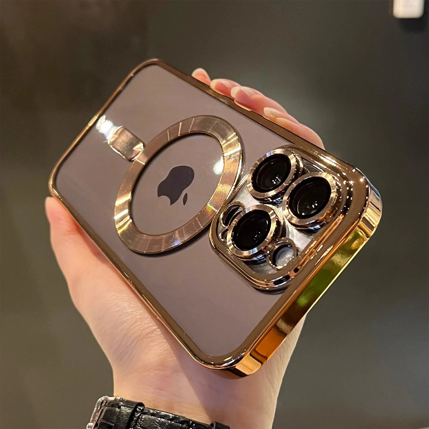 Luxury Magnetic Plating Clear Case For Magsafe Wireless Charging iPhone 11 12 13 14 15 16 Pro Max Plus Shockproof Silicone Cover
