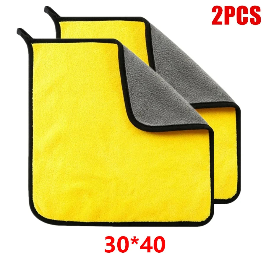 2Pcs Microfiber Towel Car Microfiber Cloth Wash Towel Microfiber Cleaning Cloth Absorbent Car Wash Drying Towel Auto Detailing ﻿