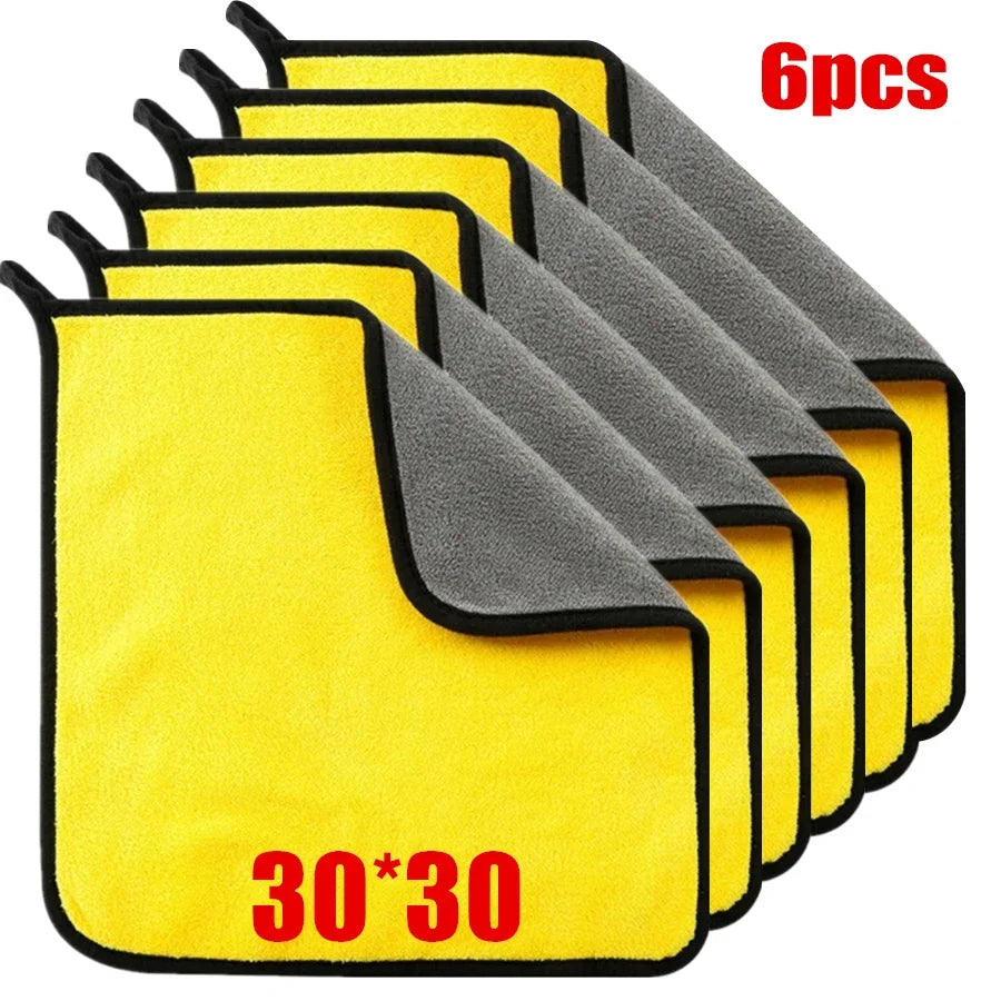 2Pcs Microfiber Towel Car Microfiber Cloth Wash Towel Microfiber Cleaning Cloth Absorbent Car Wash Drying Towel Auto Detailing ﻿