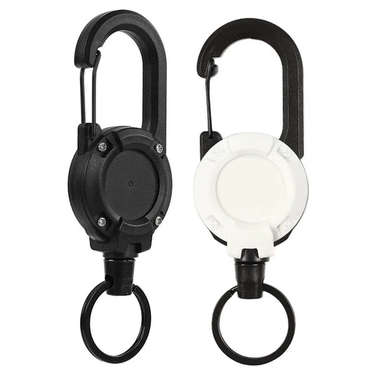 1/3Pcs Automatic Retractable Wire Rope Antitheft Easy-to-pull Buckle Rope Elastic Keychain Sporty Retractable Key Ring Anti Lost