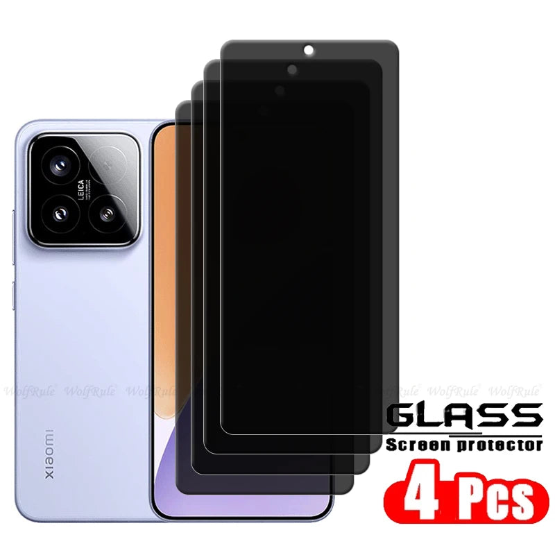 4/3/2/1Pcs For Xiaomi 15 Glass Xiaomi Mi 15 Tempered Glass 9H HD Protective Privacy Anti-Spy Screen Protector Xiaomi Mi 15 Mi15
