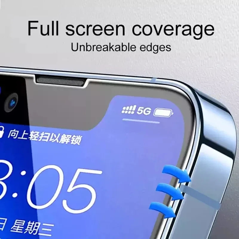 1-5PCS 9D Screen Protector Tempered Glass for IPhone 15 14 13 12 11 Pro Max Protective Glass for IPhone X XR XS Max 7 8 14 Plus