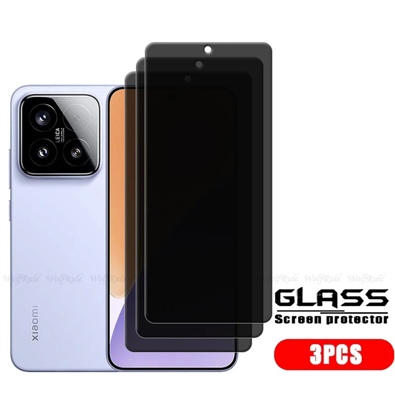 4/3/2/1Pcs For Xiaomi 15 Glass Xiaomi Mi 15 Tempered Glass 9H HD Protective Privacy Anti-Spy Screen Protector Xiaomi Mi 15 Mi15