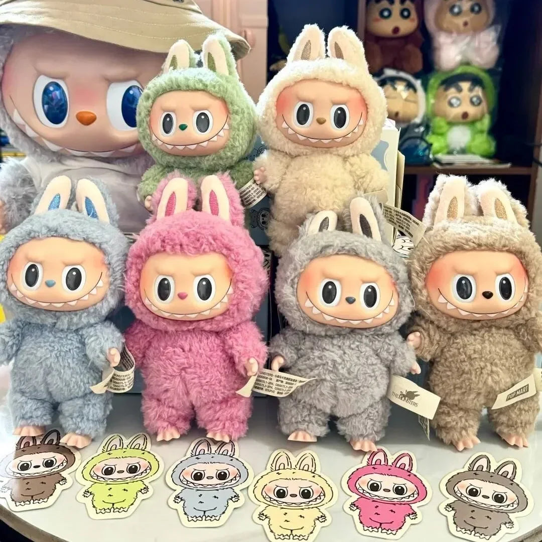1:1High Quality Macaron The Monsters Labubu Party Vinyl Plush Blind Box Decorative Surprise Box Doll Collection Birthday Gift