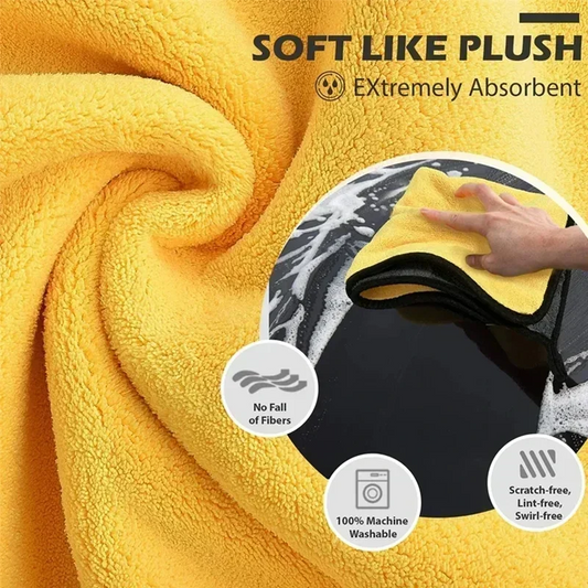 2Pcs Microfiber Towel Car Microfiber Cloth Wash Towel Microfiber Cleaning Cloth Absorbent Car Wash Drying Towel Auto Detailing ﻿