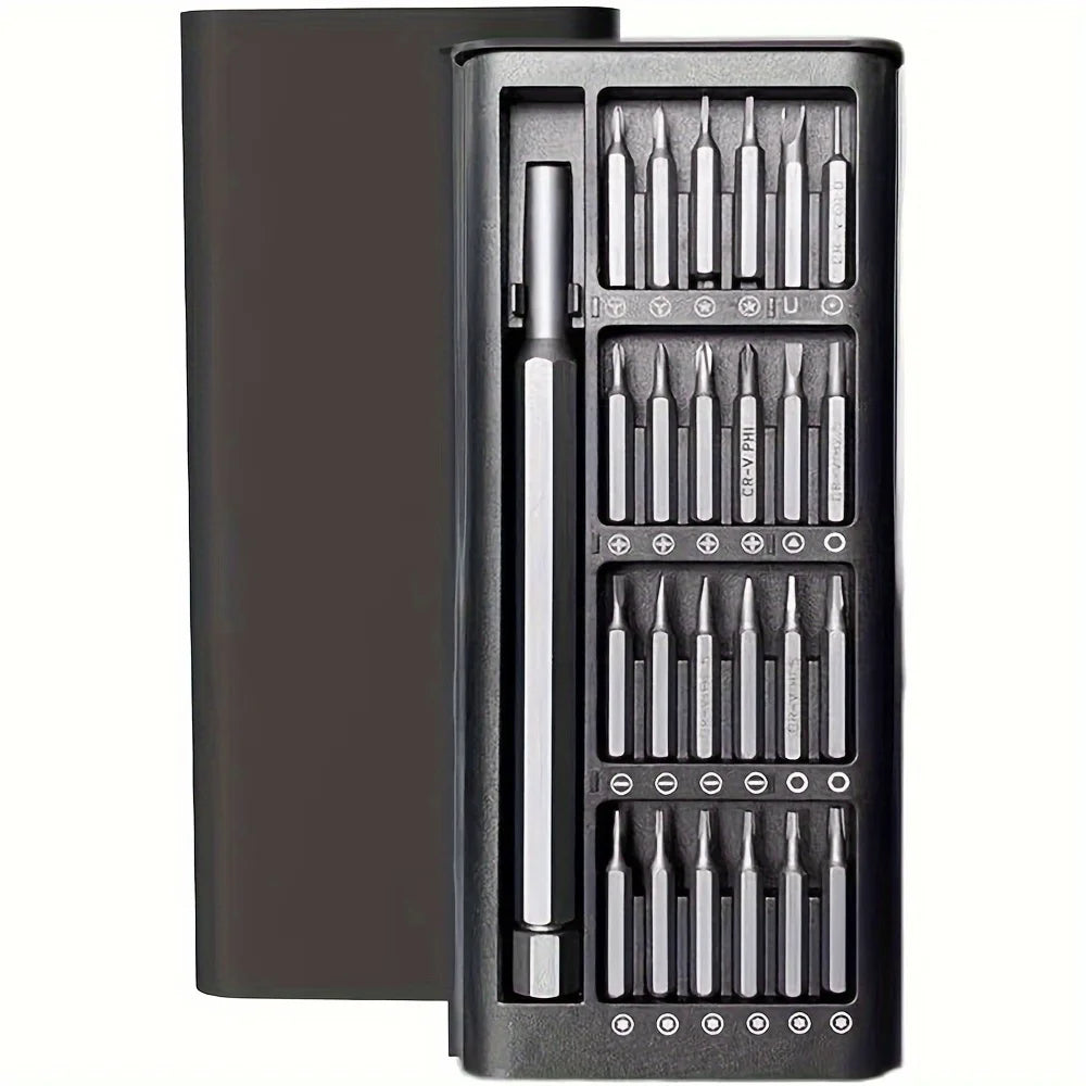 24-in-1 Precision Screwdriver Set with Aluminium Alloy Handle, Highly Hardened Metal Bits, Swivelling Design, Disassembly Kit