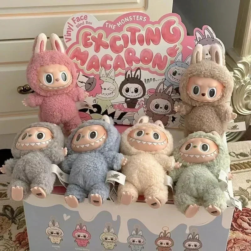 1:1High Quality Macaron The Monsters Labubu Party Vinyl Plush Blind Box Decorative Surprise Box Doll Collection Birthday Gift