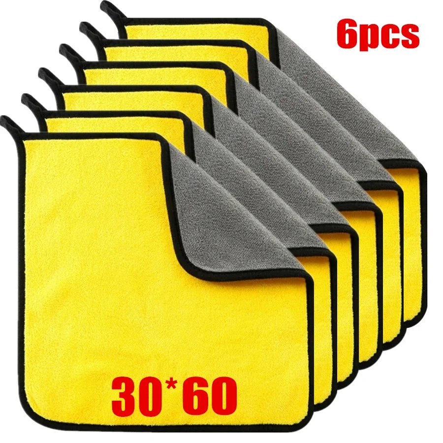 2Pcs Microfiber Towel Car Microfiber Cloth Wash Towel Microfiber Cleaning Cloth Absorbent Car Wash Drying Towel Auto Detailing ﻿