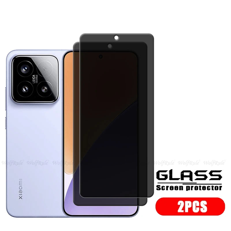 4/3/2/1Pcs For Xiaomi 15 Glass Xiaomi Mi 15 Tempered Glass 9H HD Protective Privacy Anti-Spy Screen Protector Xiaomi Mi 15 Mi15
