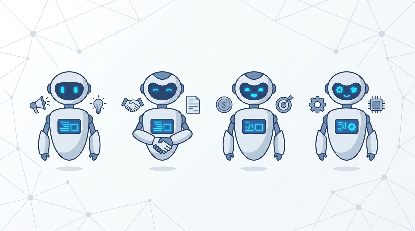One AI per role, each one tuned for the job.