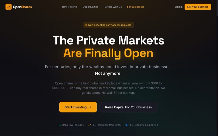 Open Shares screenshot